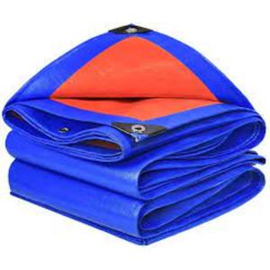 Blue Orange <b>Plastic</b> Waterproof UV Treated Customizable Reinforced <b>Edge</b> <b>Plastic</b> Outdoor Truck Cover Tarpaulin Sheets - Product Image 1
