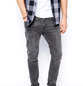 Fabrication sur mesure OEM, usine de production, nouveau style, jeans décontractés pour hommes, denim noir respirant, devant plat, grande taille, prix bas - Product Image 3