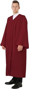 Robe de graduation mate personnalisée, unisexe, pour lycée, baccalauréat, chorale, 100% polyester toile, Orha International, pour adultes, église - Product Image 2