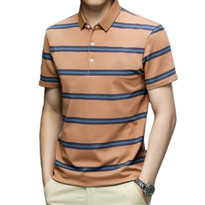 Polo pour homme de haute qualité 100% coton, personnalisable avec logo par transfert thermique, tissu tricoté, séchage rapide, respirant, uni - Product Image 1