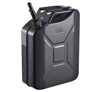 Réservoir de carburant en métal de 5,3 gallons, étanche, résistant à la corrosion, poignée confortable, débit maximal de 6 L/min, réservoir de gaz noir pour la plupart des véhicules - Product Image 1