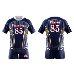 เสื้อรักบี้พรีเมียมสำหรับผู้ชาย ชุดทีมสั่งทำพิเศษ โพลีเอสเตอร์ 100% ระบายอากาศได้ดี ป้องกันรังสียูวี ซับเหงื่อ แห้งเร็ว ลายพิมพ์ด้วยความร้อนด้านหน้า - Product Image 6