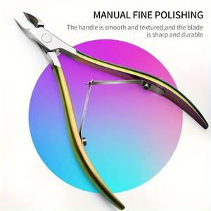 Coupe-cuticules professionnels en acier inoxydable avec double ressort, outil de manucure et pédicure pour une utilisation parfaite à domicile ou en salon de beauté - Product Image 6