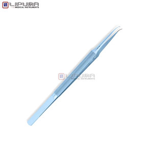 Pinzas Médicas de Titanio con Mango Redondo de 6.3 Pulgadas (16 cm), Curvas, con Puntas Cóncavas y Convexas Recubiertas de TC de 0.4 mm - Product Image 3