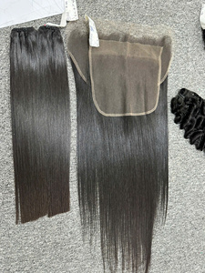 Extensions de cheveux humains vierges Remy soyeux et lisses, super double drawn, double trame, cheveux du Vietnam, 100g - Product Image 3
