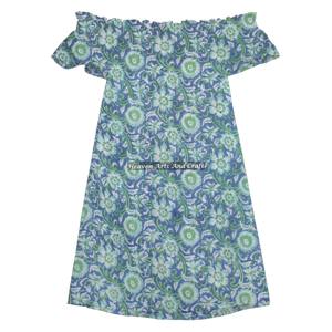 Vestido de algodón para mujer con hombros descubiertos, sexy, para noche, verano, otoño, primavera, estampado a mano, muy vendido, informal, con hombros descubiertos - Product Image 1