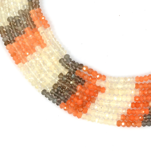 Perles de rondelle à facettes en pierre de lune naturelle multi 4mm pour la fabrication de bijoux - Product Image 4