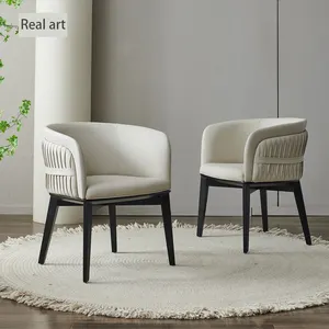 Chaise de salle à manger moderne en bois de Style Morden, bois de luxe, bois moderne rembourré minimaliste