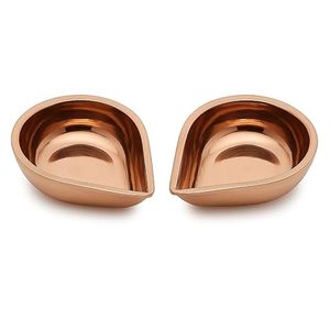 Premium <b>Copper</b> Diya Oil Lamp for Puja Traditional Handmade Deepak for Home Temple Festive Decor - Product Image 5