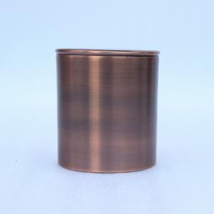 Recipiente para Velas de Cobre Hecho a Mano con Acabado Mate, Recipiente de Cera Perfumada con Logotipo Personalizado para Decoración del Hogar - Product Image 1