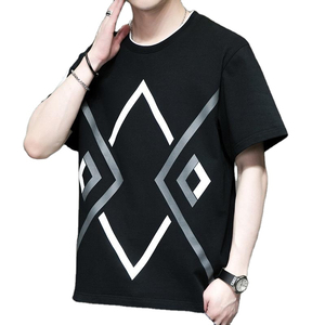 Camiseta Negra Lisa de Algodón de Primera Calidad para Hombre, Camiseta de Algodón Orgánico para Hombre, Venta al por Mayor, Color, Talla y Estilo Personalizables, ODM - Product Image 4