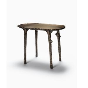 Mesa auxiliar de café de metal con diseño refinado y forma redonda, mesa de centro de calidad antigua, mesa auxiliar de aluminio de tamaño personalizado para latón. - Product Image 3