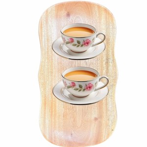 Juego de bandejas de servir de madera de mango rústica con asas - Artesanal, estilo antiguo, al por mayor - Product Image 3