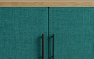 Aparador Moderno de 2 Puertas de Roble Macizo para Sala de Estar - Almacenamiento Resistente al Agua con Diseño Minimalista - Product Image 5