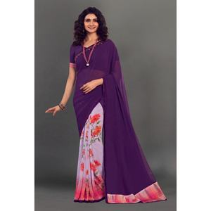 Banarasi Soft Silk Zari Weaving Border Saree par FabZone Designer Pakistanais Bollywood Dernier Créateur - Product Image 1