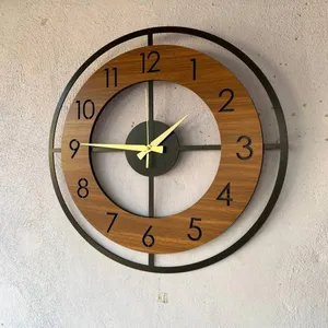 Natural Wooden <b>Clock</b> Low Price Stylish <b>Wall</b> <b>Clock</b> for Living Room <b>Bedroom</b> Office and Daily Use By M/S SHAAD HANDICRAFTS - Product Image 1