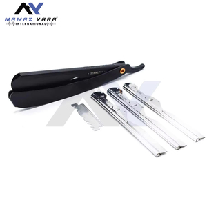 Rasoir de barbier de style américain en acier inoxydable de haute qualité, noir mat, pliable, à bord droit, pour hommes, professionnel - Product Image 2