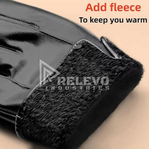 Gants en cuir, design thermique, respirants, séchage rapide, doublure en laine pour utilisation avec écran tactile, unisexe, adultes, toutes saisons, moto/conduite - Product Image 4