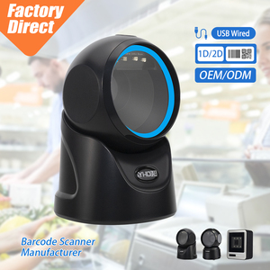 Escáner de Código de Barras de Escritorio en Existencia, Lector de Código de Barras USB Omnidireccional CMOS 2D para Sistema POS, Supermercado, Hospital - Product Image 1