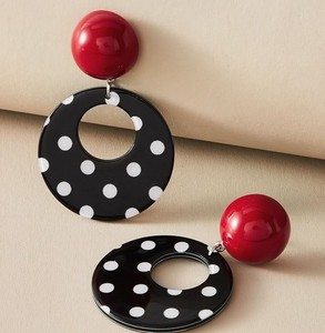 Polka Dot Epoxy Resin Drop Earring For Party Event <b>Wedding</b> Trendy Women Lightweight Fashion Dangles Party Jewelry <b>Accessories</b> - Product Image 1