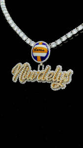 Colgantes personalizados de fábrica artesanal 925 Plata sólida encanto cadena imagen broche Moissanite letra colgante collar inicial hombres regalo - Product Image 2