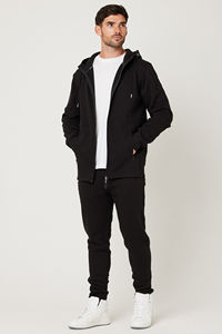 Ensemble de survêtement pour homme, sweat à capuche oversize avec fermeture éclair et pantalon cargo, survêtement respirant en polyester pour homme - Product Image 4