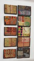 Carnets faits main en tissu recyclé brodé et patchwork – Personnalisables, avec plastification brillante, 80 feuilles – Idéal pour le journaling et les loisirs créatifs