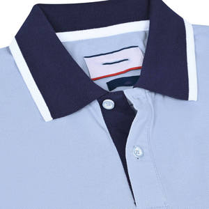 Polo Negro Liso Premium para Hombre, Manga Corta, Tejido de Algodón Transpirable, Corte Ajustado, Informal, Moderno, para Verano, OEM - Product Image 2