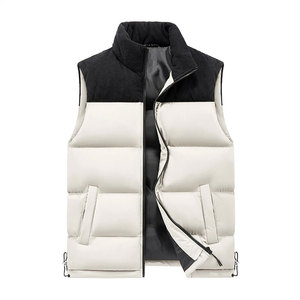 Chaqueta Acolchada sin Mangas para Hombre, Estilo Urbano, Color Azul Marino a Cuadros, con Cierre, para Invierno, de MKB ENTERPRISE - Product Image 3