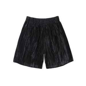 Shorts en velours de qualité supérieure pour hommes, couleur unie, logo tricoté sur le devant, respirant, séchage rapide, service OEM - Product Image 3