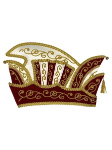 Sombrero de Carnaval con Adornos Plateados Bordados, Ideal para Fiestas, Estilo Príncipe - Product Image 6