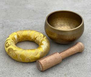 Bol chantant tibétain pour la méditation avec mallette en bois et coussin pour le yoga, la pleine conscience et la guérison sonore - Product Image 4