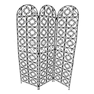 Fresh Arrival Iron Metal Unique Shape Black Finished Home <b>Decorative</b> Room Divider for Living Room Home Ancient Style <b>Screen</b> - Product Image 2