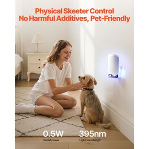 Trampa Eléctrica para Mosquitos de Interior con Luz Azul Violeta, 10 Placas Adhesivas para Moscas y Mosquitos - Product Image 4