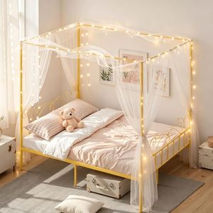 Struttura letto moderna in metallo per letti matrimoniali e queen size, robusta e personalizzabile, di Canopy Bed Frame Company - Product Image 6