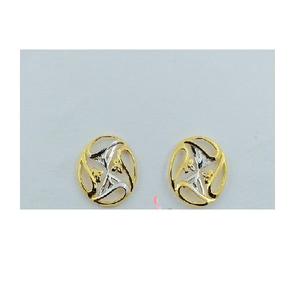 Boucles d'oreilles délicates en or pur 22 carats pour filles et femmes, clous de piercing en or véritable, confortables, légères, bijoux à porter au quotidien - Product Image 1
