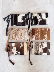 Pochette élégante en cuir de vachette véritable avec patchs western, couleur noire, petite pochette portefeuille stylée - Product Image 5