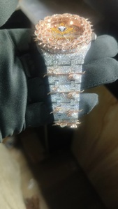 Reloj de Lujo con Moissanita y Cuarzo, Esfera de Acero Inoxidable, Cierre Oculto, Resistente al Agua, Personalizado - Product Image 2