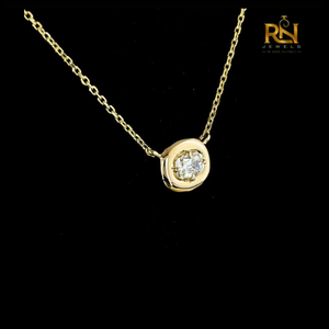 Collar con colgante solitario de diamante cultivado en laboratorio con corte almohada estilo antiguo, engaste en bisel, cadena de bisel, oro macizo 9K 14K 18K, joyería fina - Product Image 5