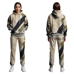 Conjunto Deportivo Informal Unisex con Capucha y Cremallera, Estampado a Cuadros, Sublimado, Ligero, de Caustic International - Product Image 3