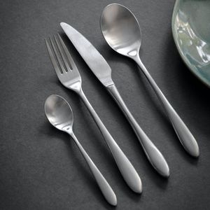 Engrave Design 4 Pcs Stainless Steel Fork Knife And Spoons Trending Metal Cutlery <b>Sets</b> For <b>Dining</b> <b>Table</b> Accessories Decoration - Product Image 2