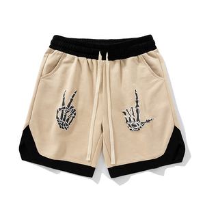 กางเกงขาสั้นสำหรับเล่นกีฬาในฤดูร้อนของผู้ชายสำหรับผู้ใหญ่ซักแบบเป็นกรดมีเชือกดึงระบายอากาศได้ดีซักได้สำหรับผู้ชายมีโลโก้และดีไซน์ตามสั่ง - Product Image 5