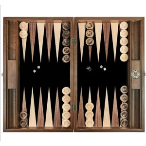 Juego de Backgammon de Madera de Lujo, Juego de Mesa Plegable Vintage con Incrustaciones, Juego de Backgammon y Ajedrez de Viaje, Juguetes Clásicos de Madera - Product Image 5