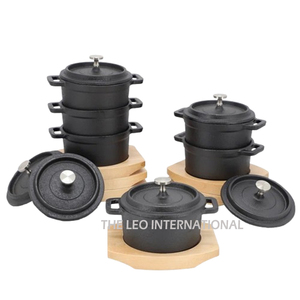 Juego de utensilios de cocina de 6 piezas listo para inducción de Metal de acero inoxidable, ollas y sartenes, sartén para salsa - Product Image 5