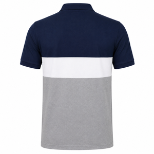Chemise Homme Unie à Manches Courtes Tricotée Décontractée Séchage Rapide Respirante Coupe Classique Été Bleu Marine Blanc Gris Contrastant - Product Image 2