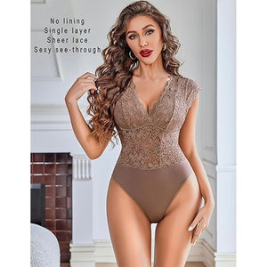 Solid Trader Wholesale Plain Mesh Body Suit High Neck Comfortable Breathable <b>Layering</b> <b>Tops</b> Women Beach Wear - Product Image 5