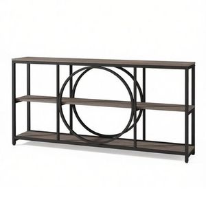 Consolle Regolabile in Stile Industriale, Tavolo Consolle Lungo Moderno di Lusso per Ingresso, Magazzino, Casa, Soggiorno, Appartamento - Product Image 2