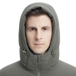 Best Choice Men Long <b>Bench</b> <b>Coat</b> Hooded Full Front Zipper Waterproof Lightweight Warm Padded Puffer Outdoor Wholesale Clothing - Product Image 5