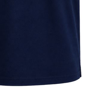 Navy Blue Collared Polo <b>T</b> <b>Shirt</b> Featuring JJ Letter Embroidery on Chest Only Plain Back Short Sleeve Classic Button Front Casual - Product Image 6