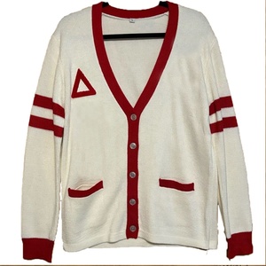 <b>Women's</b> White Knitted V-neck <b>Cardigan</b> <b>Long</b> Sleeve Contrast Color Button Front Pockets Casual All Seasons Wear All Seasons Wear - Product Image 1